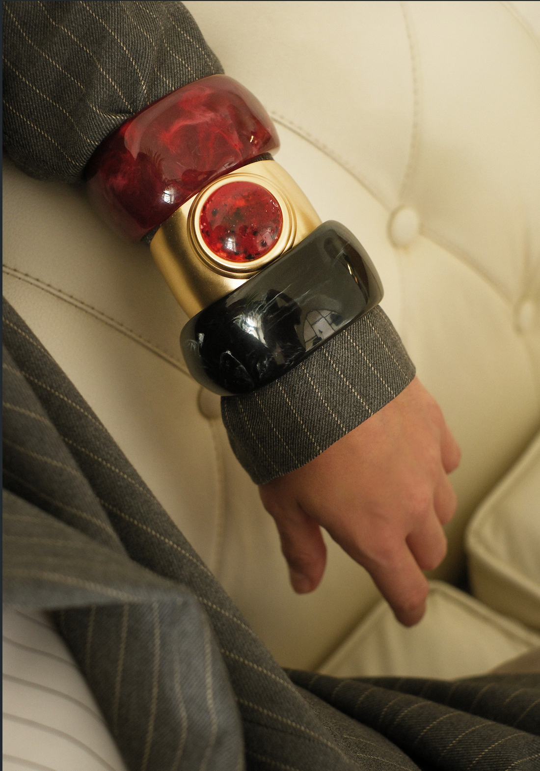 BRACCIALE RESINA NERO