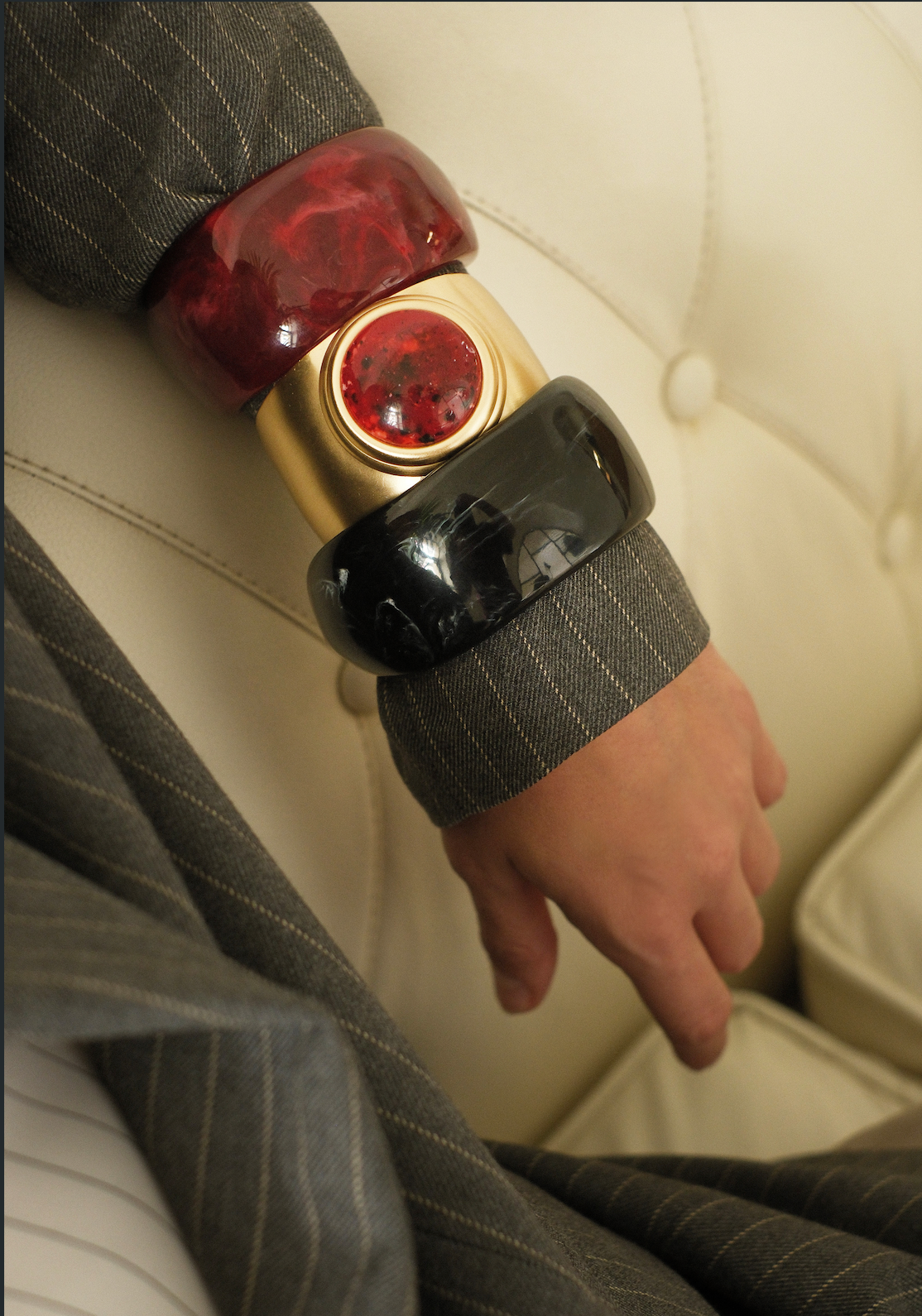 BRACCIALE RESINA BORDEAUX